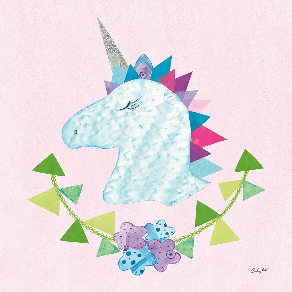 Unicorn Power IV by Courtney Prahl. SKU 41589a. Archival Giclee Fine art print for wall decor.