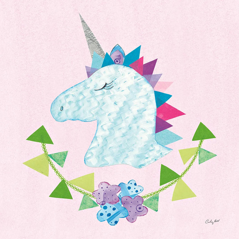 Unicorn Power IV by Courtney Prahl. SKU 41589a. Archival Giclee Fine art print for wall decor.