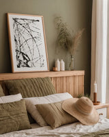 Wayward I by Courtney Prahl. shown as a paper print in a natural frame. Available as a archival giclee rolled canvas, fine art paper, or poster print. SKU 89302h.