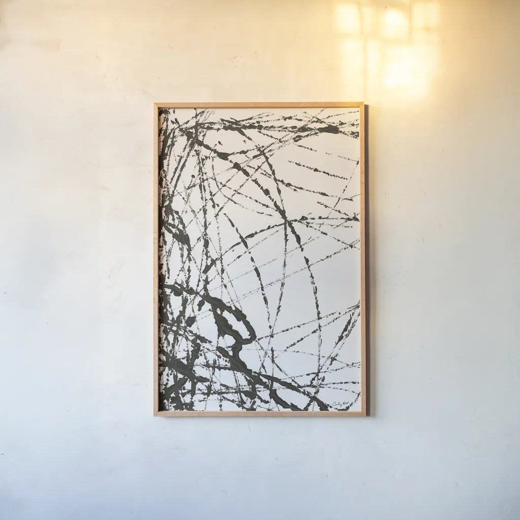 Wayward I by Courtney Prahl. shown as a paper print in a natural frame. Available as a archival giclee rolled canvas, fine art paper, or poster print. SKU 89302h.