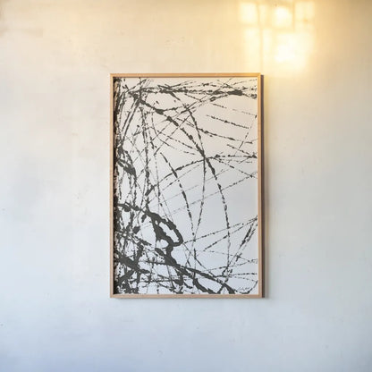 Wayward I by Courtney Prahl. shown as a paper print in a natural frame. Available as a archival giclee rolled canvas, fine art paper, or poster print. SKU 89302h.