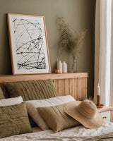 Wayward II by Courtney Prahl. shown as a paper print in a natural frame. Available as a archival giclee rolled canvas, fine art paper, or poster print. SKU 89303h.