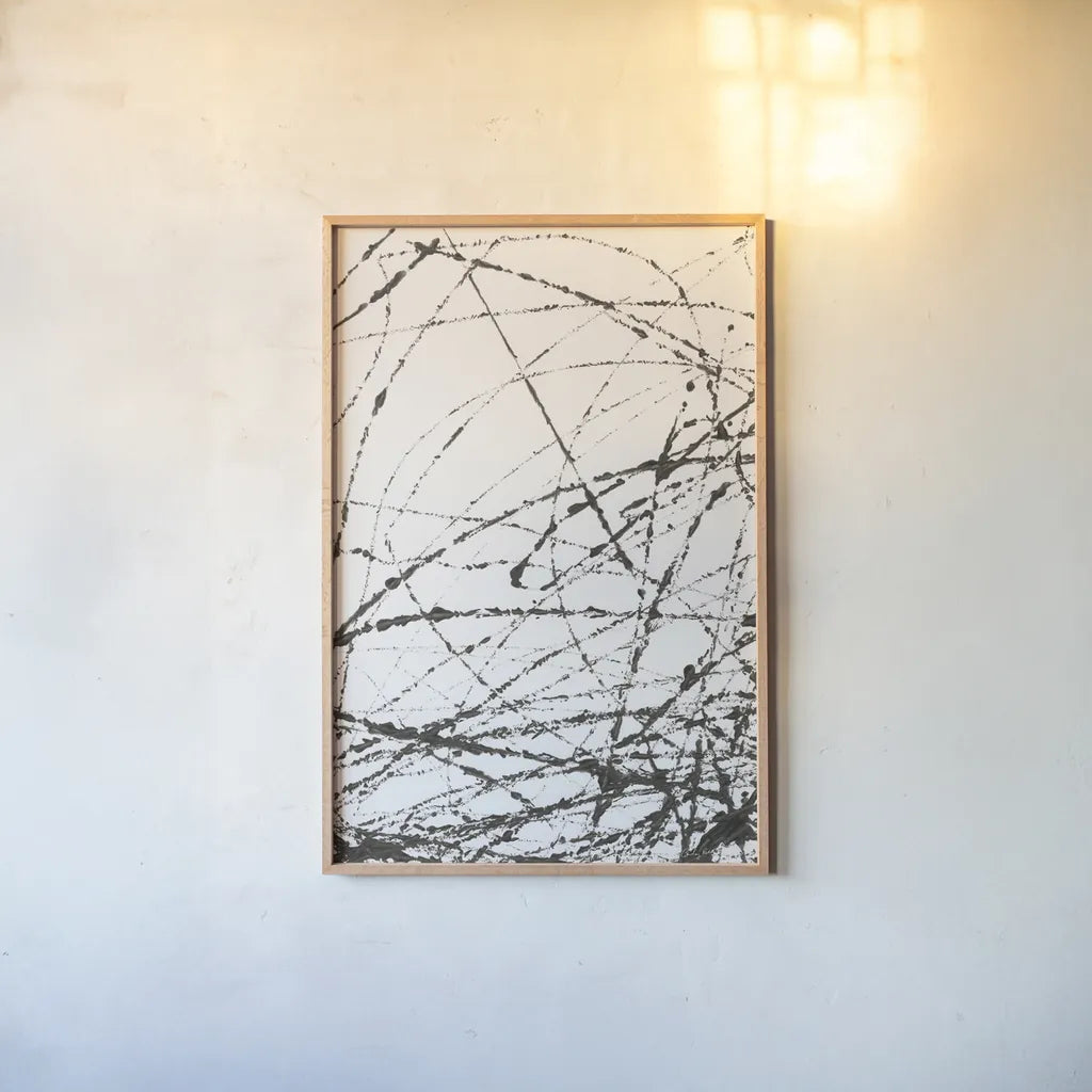 Wayward II by Courtney Prahl. shown as a paper print in a natural frame. Available as a archival giclee rolled canvas, fine art paper, or poster print. SKU 89303h.