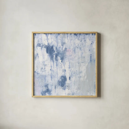 White Out II by Courtney Prahl. Shown in a natural wood glass frame for a timeless modern aesthetic. Available as an archival giclee rolled canvas, fine art paper, or poster print. SKU 64280a.