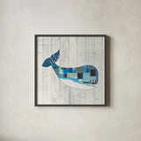 Wind and Waves II Nautical by Courtney Prahl. Shown in a sleek black glass frame for a contemporary gallery look. Available as an archival giclee rolled canvas, fine art paper, or poster print. SKU 24265a.