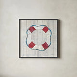 Wind and Waves III Nautical by Courtney Prahl. Shown in a sleek black glass frame for a contemporary gallery look. Available as an archival giclee rolled canvas, fine art paper, or poster print. SKU 24266a.