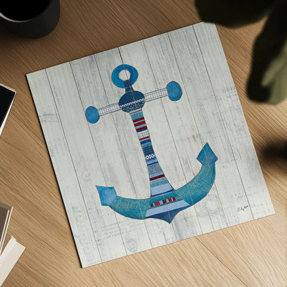 Wind and Waves IV Nautical by Courtney Prahl. Shown as a detailed flat fine art print, highlighting archival giclee quality. Available as an archival giclee rolled canvas, fine art paper, or poster print. SKU 24267a.