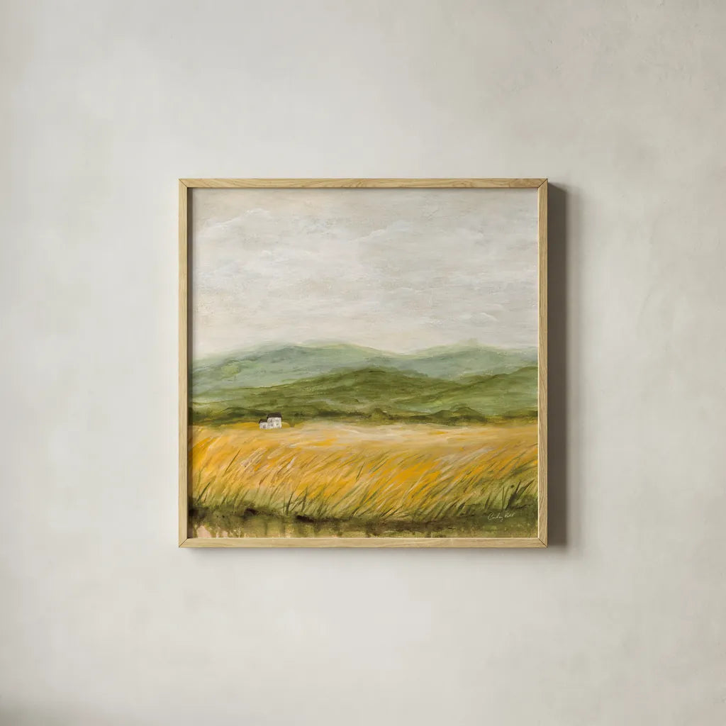 Windswept I by Courtney Prahl. Shown in a natural wood glass frame for a timeless modern aesthetic. Available as an archival giclee rolled canvas, fine art paper, or poster print. SKU 85524a.