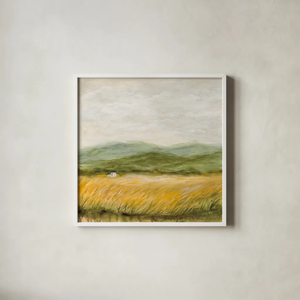 Windswept I by Courtney Prahl. Shown in a crisp white glass frame for a clean and minimalist style. Available as an archival giclee rolled canvas, fine art paper, or poster print. SKU 85524a.