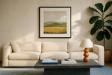 Windswept I by Courtney Prahl. Displayed in a glass frame with matte in a clean modern living room. Available as an archival giclee rolled canvas, fine art paper, or poster print. SKU 85524a.