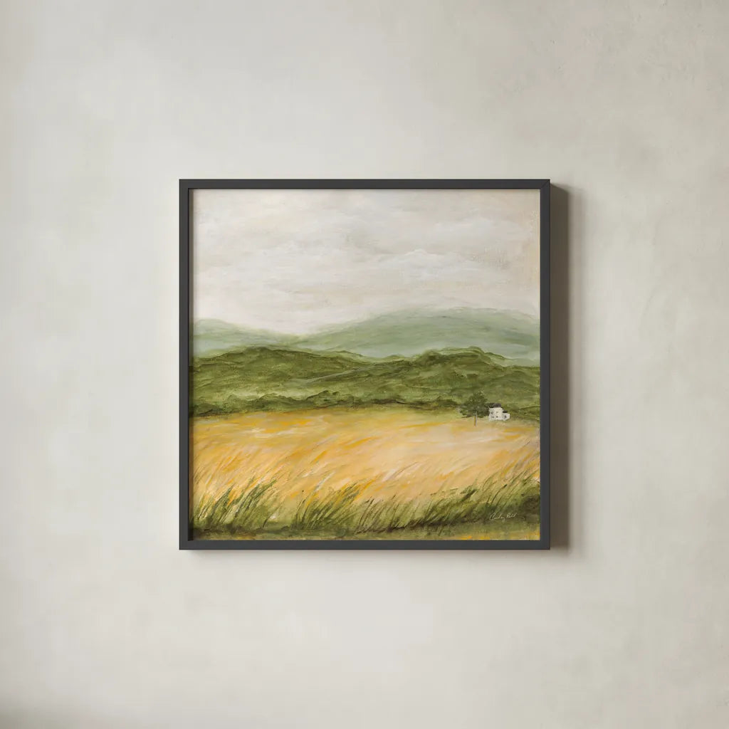 Windswept II by Courtney Prahl. Shown in a sleek black glass frame for a contemporary gallery look. Available as an archival giclee rolled canvas, fine art paper, or poster print. SKU 85525a.