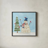 Winter Fun II by Courtney Prahl. Shown in a sleek black glass frame for a contemporary gallery look. Available as an archival giclee rolled canvas, fine art paper, or poster print. SKU 24287a.
