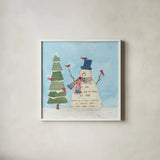 Winter Fun II by Courtney Prahl. Shown in a crisp white glass frame for a clean and minimalist style. Available as an archival giclee rolled canvas, fine art paper, or poster print. SKU 24287a.