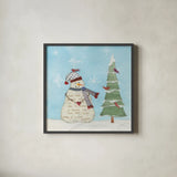 Winter Fun III by Courtney Prahl. Shown in a sleek black glass frame for a contemporary gallery look. Available as an archival giclee rolled canvas, fine art paper, or poster print. SKU 24288a.