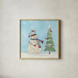 Winter Fun III by Courtney Prahl. Shown in a natural wood glass frame for a timeless modern aesthetic. Available as an archival giclee rolled canvas, fine art paper, or poster print. SKU 24288a.