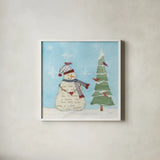 Winter Fun III by Courtney Prahl. Shown in a crisp white glass frame for a clean and minimalist style. Available as an archival giclee rolled canvas, fine art paper, or poster print. SKU 24288a.