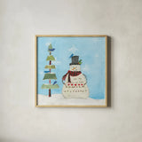 Winter Fun IV by Courtney Prahl. Shown in a natural wood glass frame for a timeless modern aesthetic. Available as an archival giclee rolled canvas, fine art paper, or poster print. SKU 24289a.