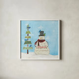 Winter Fun IV by Courtney Prahl. Shown in a crisp white glass frame for a clean and minimalist style. Available as an archival giclee rolled canvas, fine art paper, or poster print. SKU 24289a.