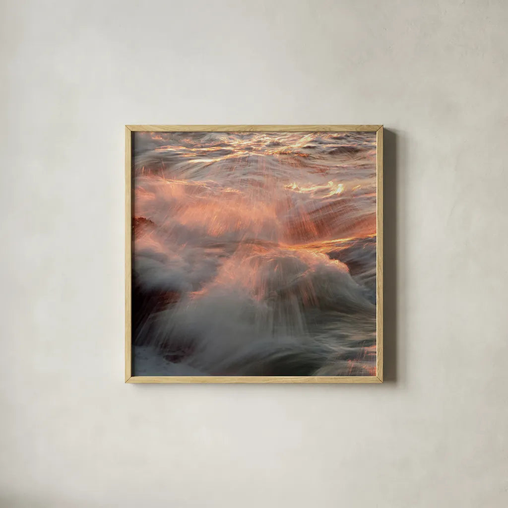 Wonder by Aledanda. Shown in a natural wood glass frame for a timeless modern aesthetic. Available as an archival giclee rolled canvas, fine art paper, or poster print. SKU 37440a.