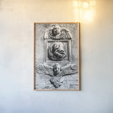 Trio by Aledanda. shown as a paper print in a natural frame. Available as a archival giclee rolled canvas, fine art paper, or poster print. SKU 58396h.