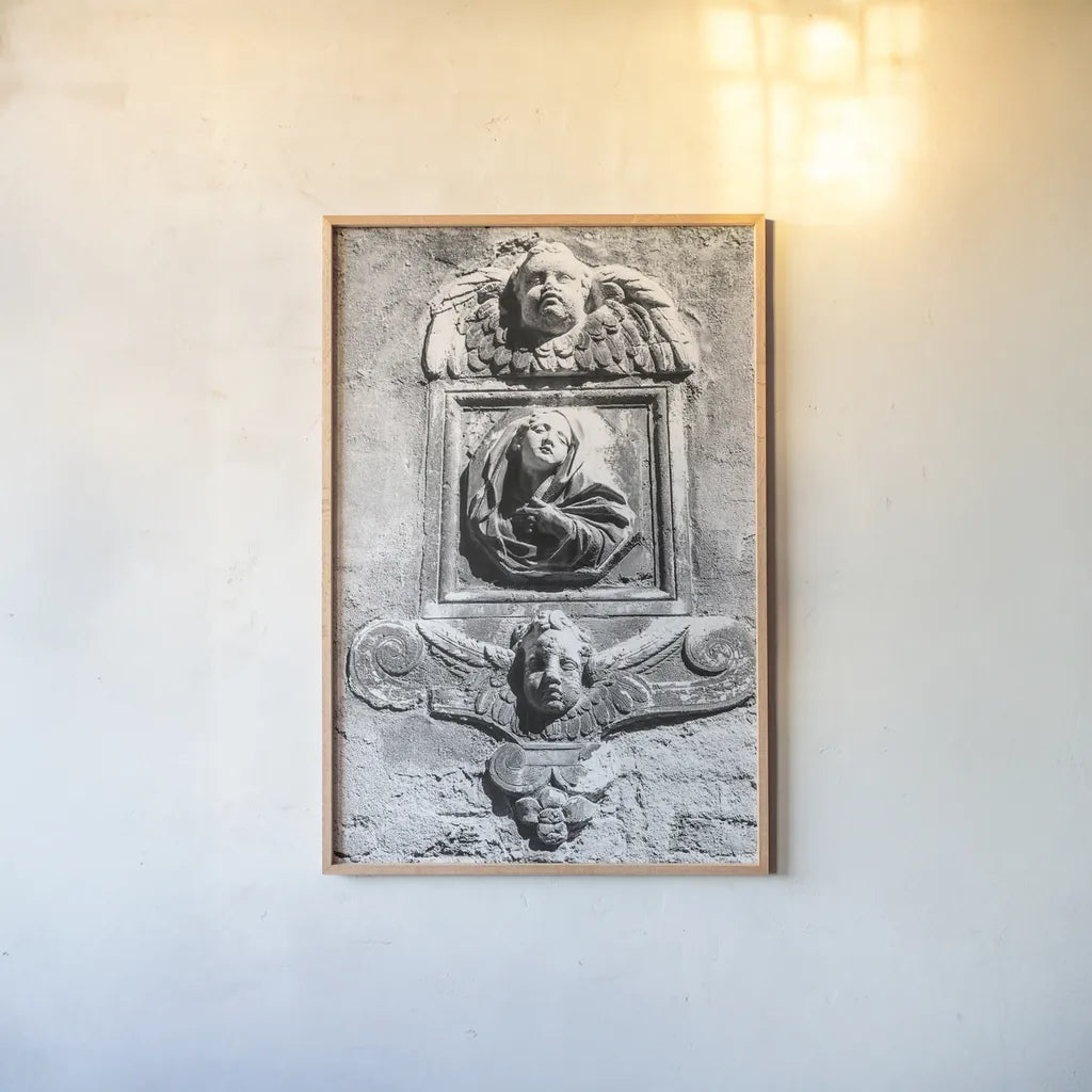 Trio by Aledanda. shown as a paper print in a natural frame. Available as a archival giclee rolled canvas, fine art paper, or poster print. SKU 58396h.