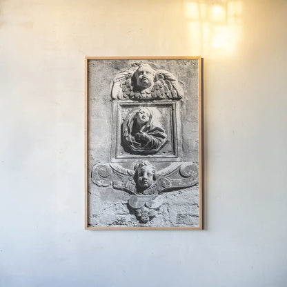 Trio by Aledanda. shown as a paper print in a natural frame. Available as a archival giclee rolled canvas, fine art paper, or poster print. SKU 58396h.