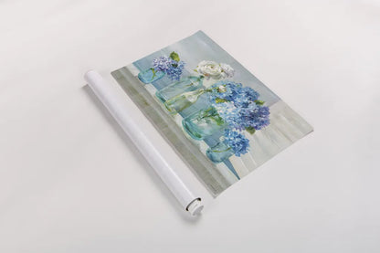 A Beautiful Day at the Beach Crop by Danhui Nai. shown as a rolled paper print. Available as archival giclee rolled canvas, fine art paper, or poster print. SKU 20688i.