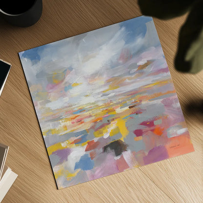 A Colorful Land by Danhui Nai. Shown as a detailed flat fine art print, highlighting archival giclee quality. Available as an archival giclee rolled canvas, fine art paper, or poster print. SKU 69061a.