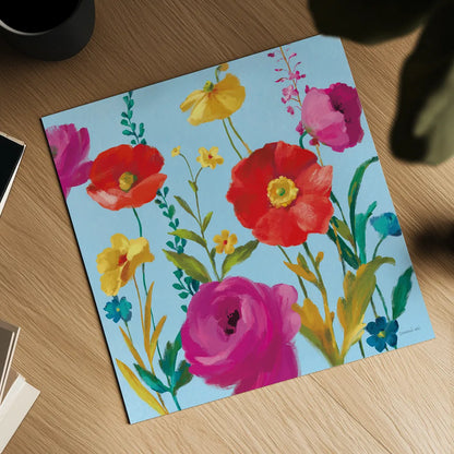 A Row of Brilliance by Danhui Nai. Shown as a detailed flat fine art print, highlighting archival giclee quality. Available as an archival giclee rolled canvas, fine art paper, or poster print. SKU 90704a.