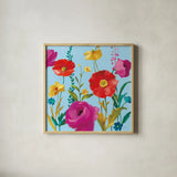 A Row of Brilliance by Danhui Nai. Shown in a natural wood glass frame for a timeless modern aesthetic. Available as an archival giclee rolled canvas, fine art paper, or poster print. SKU 90704a.