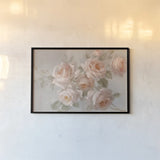 A Sprig of Roses I by Danhui Nai. shown as a paper print in a black flame. Available as a archival giclee rolled canvas, fine art paper, or poster print. SKU 100081i.