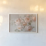A Sprig of Roses I by Danhui Nai. shown as a paper print in a white frame. Available as a archival giclee rolled canvas, fine art paper, or poster print. SKU 100081i.