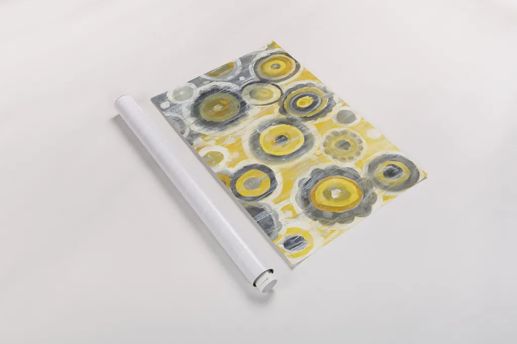 Abstract Circles Crop by Danhui Nai. shown as a rolled paper print. Available as archival giclee rolled canvas, fine art paper, or poster print. SKU 30241i.