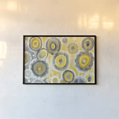 Abstract Circles Crop by Danhui Nai. shown as a paper print in a black flame. Available as a archival giclee rolled canvas, fine art paper, or poster print. SKU 30241i.