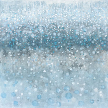 Abstract Rain Slate Blue by Danhui Nai. SKU 75527a. Archival Giclee Fine art print for wall decor.