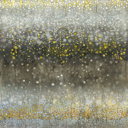 Abstract Rain Yellow Gray by Danhui Nai. SKU 56015a. Archival Giclee Fine art print for wall decor.