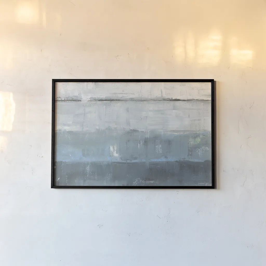 Abstract Seascape by Danhui Nai. shown as a paper print in a black flame. Available as a archival giclee rolled canvas, fine art paper, or poster print. SKU 99340i.