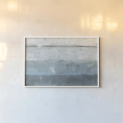 Abstract Seascape by Danhui Nai. shown as a paper print in a white frame. Available as a archival giclee rolled canvas, fine art paper, or poster print. SKU 99340i.