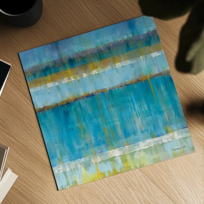 Abstract Stripes by Danhui Nai. Shown as a detailed flat fine art print, highlighting archival giclee quality. Available as an archival giclee rolled canvas, fine art paper, or poster print. SKU 20582a.