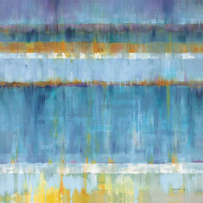 Abstract Stripes Blue by Danhui Nai. SKU 49977a. Archival Giclee Fine art print for wall decor.