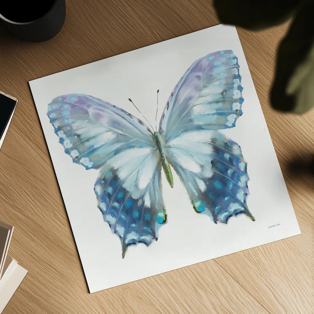 Aflutter I by Danhui Nai. Shown as a detailed flat fine art print, highlighting archival giclee quality. Available as an archival giclee rolled canvas, fine art paper, or poster print. SKU 81360a.