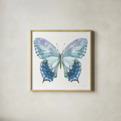 Aflutter I by Danhui Nai. Shown in a natural wood glass frame for a timeless modern aesthetic. Available as an archival giclee rolled canvas, fine art paper, or poster print. SKU 81360a.