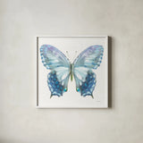 Aflutter I by Danhui Nai. Shown in a crisp white glass frame for a clean and minimalist style. Available as an archival giclee rolled canvas, fine art paper, or poster print. SKU 81360a.