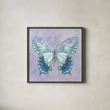 Aflutter I Watercolor by Danhui Nai. Shown in a sleek black glass frame for a contemporary gallery look. Available as an archival giclee rolled canvas, fine art paper, or poster print. SKU 83618a.