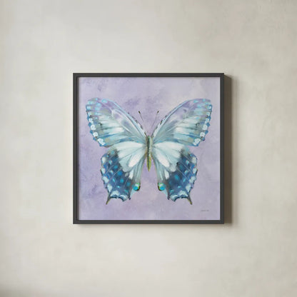 Aflutter I Watercolor by Danhui Nai. Shown in a sleek black glass frame for a contemporary gallery look. Available as an archival giclee rolled canvas, fine art paper, or poster print. SKU 83618a.