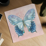 Aflutter I Watercolor by Danhui Nai. Shown as a detailed flat fine art print, highlighting archival giclee quality. Available as an archival giclee rolled canvas, fine art paper, or poster print. SKU 88610a.