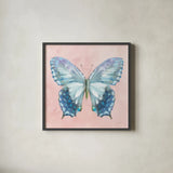 Aflutter I Watercolor by Danhui Nai. Shown in a sleek black glass frame for a contemporary gallery look. Available as an archival giclee rolled canvas, fine art paper, or poster print. SKU 88610a.