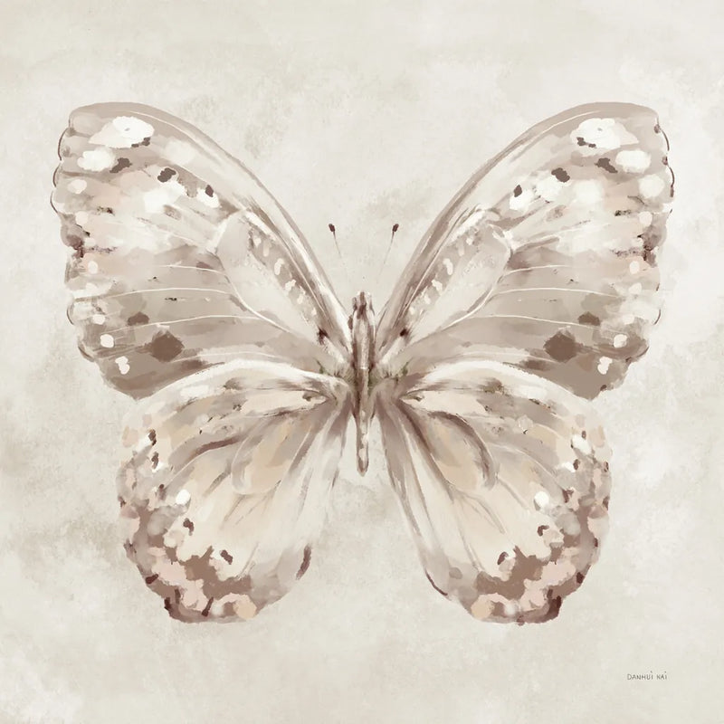 Aflutter II Neutral by Danhui Nai. SKU 93722a. Archival Giclee Fine art print for wall decor.