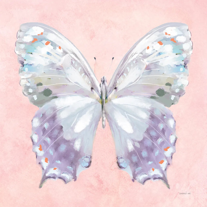 Aflutter III Watercolor by Danhui Nai. SKU 88513a. Archival Giclee Fine art print for wall decor.