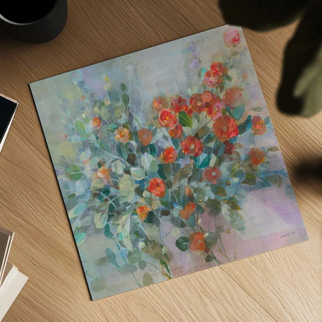 All the Blooming Crop by Danhui Nai. Shown as a detailed flat fine art print, highlighting archival giclee quality. Available as an archival giclee rolled canvas, fine art paper, or poster print. SKU 65689a.